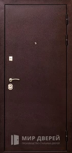 Однопольная дверь с зеркалом антик медный №1 внешняя - фото